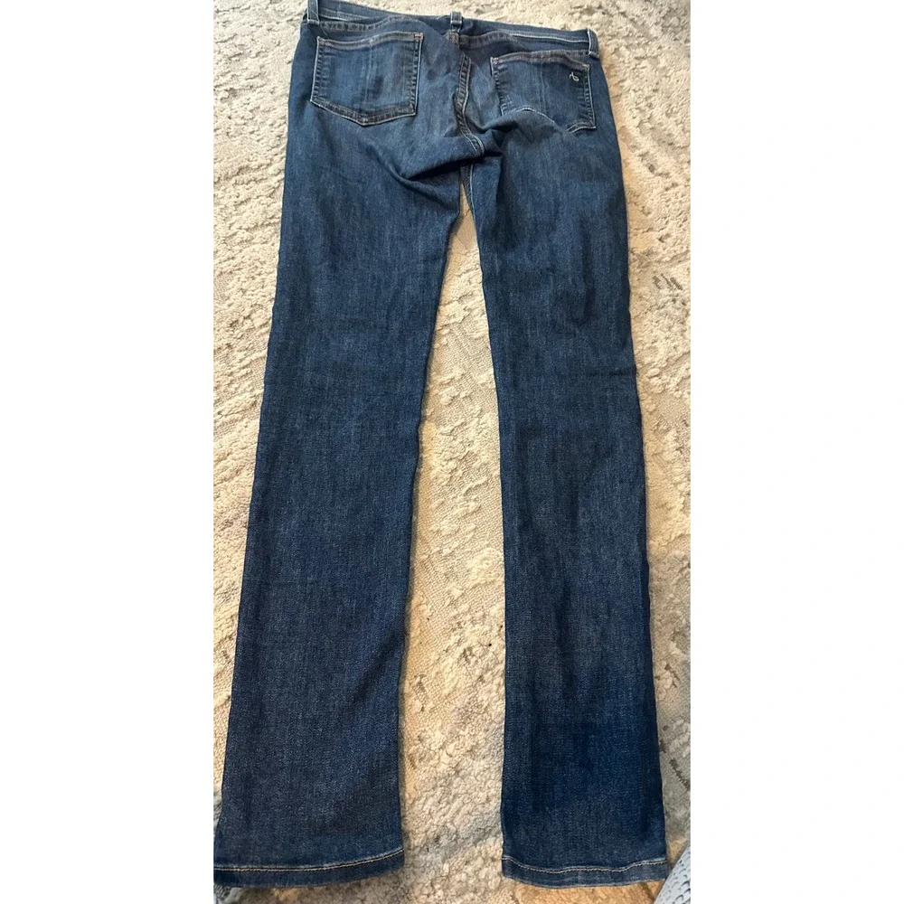 Rag & Bone JEAN Rae Capri Slim Jeans Dark Indigo W1526K122RAE Size 27